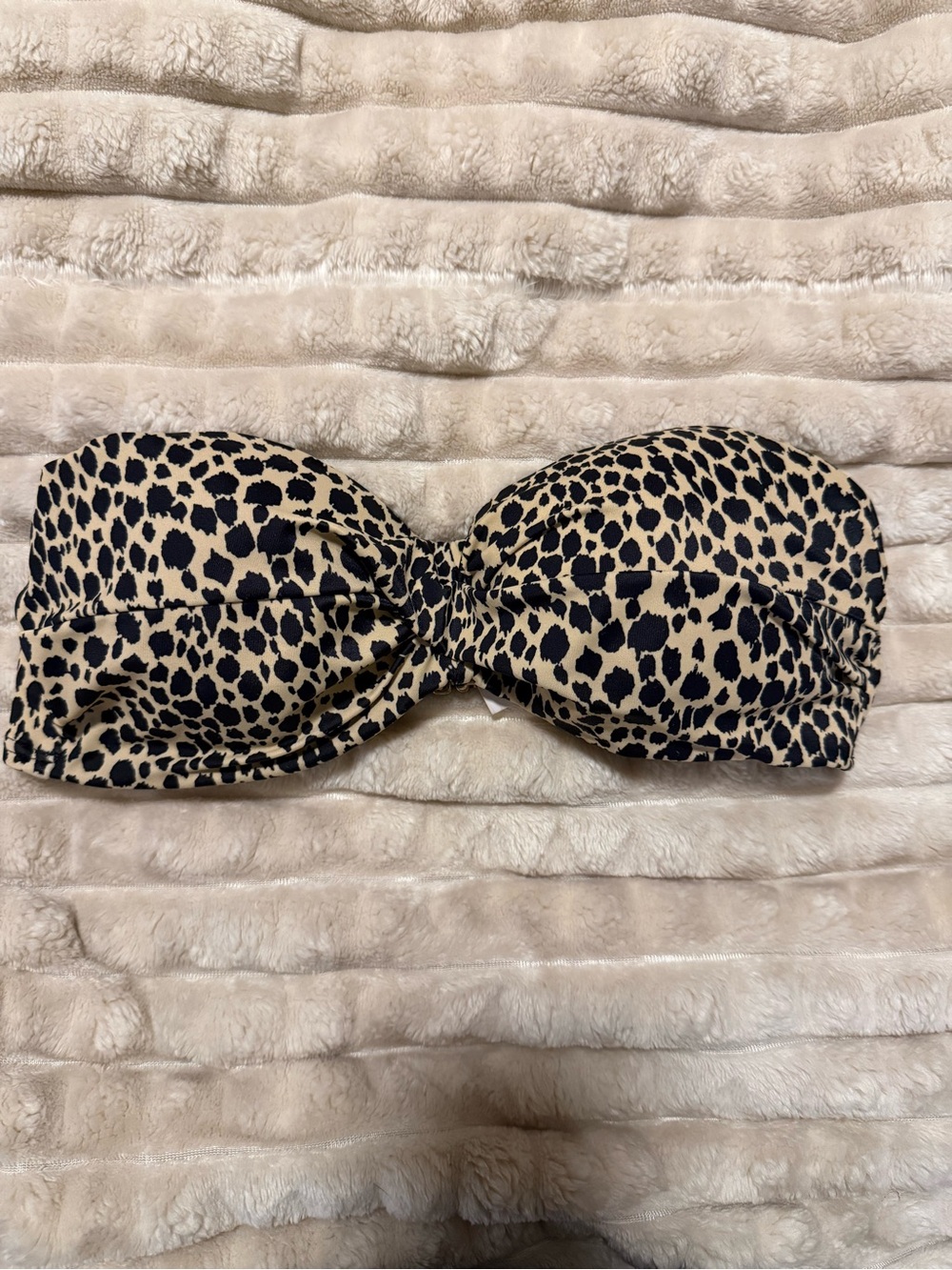 Victorias Secret Leopard Strapless Push Up Swim Top